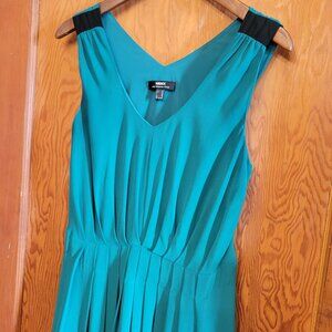 Mexx Metropolitan Vibrant Emerald Pleated Hi-Lo Dress Size US 8